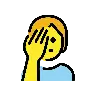 Person Facepalming Emoji 🤦 image - OpenMoji style