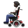 Person In Motorized Wheelchair: Dark Skin Tone Emoji 🧑🏿‍🦼 image - Apple style