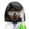 Woman Scientist: Dark Skin Tone Emoji 👩🏿‍🔬 image - Apple style