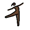 Woman Dancing: Dark Skin Tone Emoji 💃🏿 image - OpenMoji style