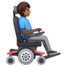 Man In Motorized Wheelchair Facing Right: Medium-Dark Skin Tone Emoji 👨🏾‍🦼‍➡️ image - Samsung style