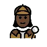 Woman Detective: Dark Skin Tone Emoji 🕵🏿‍♀️ image - OpenMoji style