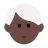 Person: Dark Skin Tone, White Hair
