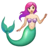 Merperson: Light Skin Tone Emoji 🧜🏻 image - WhatsApp style