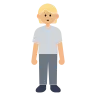 Person Standing: Medium-Light Skin Tone Emoji 🧍🏼 image - Tossface style