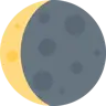 वानिंग क्रिसेंट मून सिंबल Emoji 🌘 image - Twitter / X (Twemoji) style