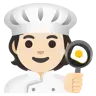 Cook: Light Skin Tone Emoji 🧑🏻‍🍳 image - Google Noto Color style