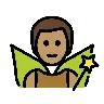 Man Fairy: Medium Skin Tone Emoji 🧚🏽‍♂️ image - OpenMoji style
