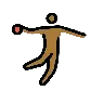 Man Playing Handball: Medium-Dark Skin Tone Emoji 🤾🏾‍♂️ image - OpenMoji style