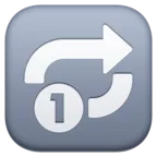Repeat Single Button Emoji 🔂 image - Facebook Meta style