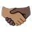 Handshake: Medium Skin Tone, Dark Skin Tone