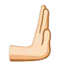 Rightwards Pushing Hand: Light Skin Tone Emoji 🫸🏻 image - Google Noto Color Animated style