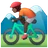 Person Mountain Biking: Dark Skin Tone