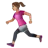 Woman Running: Medium Skin Tone