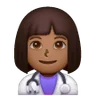 Woman Health Worker: Medium-Dark Skin Tone Emoji 👩🏾‍⚕️ image - Samsung style