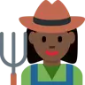Woman Farmer: Dark Skin Tone Emoji 👩🏿‍🌾 image - Twitter / X (Twemoji) style