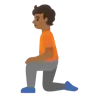 Person Kneeling: Medium-Dark Skin Tone Emoji 🧎🏾 image - Google Noto Color style