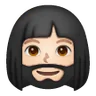 Woman: Light Skin Tone, Beard Emoji 🧔🏻‍♀️ image - Samsung style