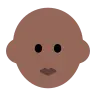 Woman: Medium-Dark Skin Tone, Bald Emoji 👩🏾‍🦲 image - Tossface style