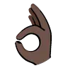 Ok Hand: Dark Skin Tone Emoji 👌🏿 image - Google Noto Color Animated style