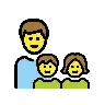 Family: Man, Girl, Boy Emoji 👨‍👧‍👦 image - OpenMoji style