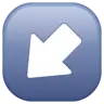 Down-Left Arrow Emoji ↙ image - WhatsApp style