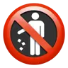 Emoji Nu simbolul de gunoi 🚯 image - Apple style