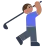 Man Golfing: Medium Skin Tone