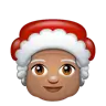 Mrs. Claus: Medium Skin Tone Emoji 🤶🏽 image - WhatsApp style