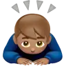 Man Bowing: Medium Skin Tone Emoji 🙇🏽‍♂️ image - Apple style