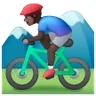 Man Mountain Biking: Dark Skin Tone Emoji 🚵🏿‍♂️ image - Samsung style