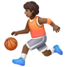 Person Bouncing Ball: Medium-Dark Skin Tone Emoji ⛹🏾 image - Samsung style