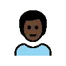 Man: Dark Skin Tone Emoji 👨🏿 image - OpenMoji style