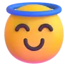 Emoji Volto sorridente con alone 😇 image - Microsoft 3D Fluent style
