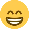 Emoji Faccia sorridente con gli occhi sorridenti 😁 image - Twitter / X (Twemoji) style