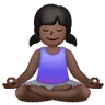 Woman In Lotus Position: Dark Skin Tone Emoji 🧘🏿‍♀️ image - Samsung style