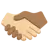 Handshake: Medium-Light Skin Tone, Medium-Dark Skin Tone