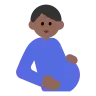 Pregnant Man: Medium-Dark Skin Tone Emoji 🫃🏾 image - Tossface style