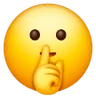 ใบหน้าด้วยนิ้วปิดริมฝีปากปิด Emoji 🤫 image - Samsung style