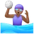 Woman Playing Water Polo: Medium-Dark Skin Tone