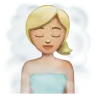 Woman In Steamy Room: Medium-Light Skin Tone Emoji 🧖🏼‍♀️ image - WhatsApp style