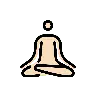 Person In Lotus Position: Light Skin Tone Emoji 🧘🏻 image - OpenMoji style