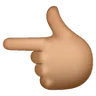 Backhand Index Pointing Left: Medium Skin Tone Emoji 👈🏽 image - Samsung style