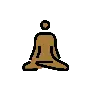 Man In Lotus Position: Medium-Dark Skin Tone Emoji 🧘🏾‍♂️ image - OpenMoji style