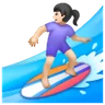 Woman Surfing: Light Skin Tone Emoji 🏄🏻‍♀️ image - Samsung style