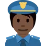 Police Officer: Dark Skin Tone Emoji 👮🏿 image - Twitter / X (Twemoji) style