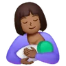 Breast-Feeding: Medium-Dark Skin Tone Emoji 🤱🏾 image - Samsung style