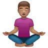 Person In Lotus Position: Medium Skin Tone Emoji 🧘🏽 image - WhatsApp style