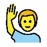 Man Raising Hand Emoji 🙋‍♂️ image - OpenMoji style