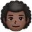 Man: Dark Skin Tone, Curly Hair